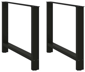 Πόδια Τραπεζαρίας 2 τεμ. Μαύρα 100x(72-73) εκ. Ατσάλι