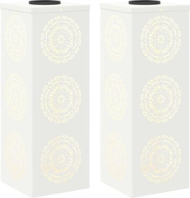 vidaXL Ηλιακό LED Φως Δρόμου 2 pcs Θερμό λευκό 18 x 18 x 50 εκ.