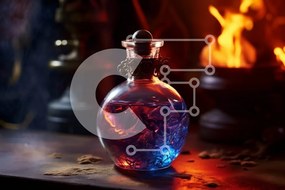 Σετ των 2 Intra Συλλεκτικό Ξύλινο Παζλ Plywood  4mm - Πολύχρωμο υγρό σε μπουκάλι με κερί Σε Ξύλινο Κουτί - Διαστάσεις: 10x10 cm – 25 κομμάτια