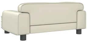 vidaXL Καναπές Παιδικός Κρεμ 70 x 45 x 30 εκ. από Συνθετικό Δέρμα