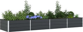 vidaXL Γλάστρα Ανθρακί 385 x 100 x 45 εκ Επικαλυμμένος Χάλυβας