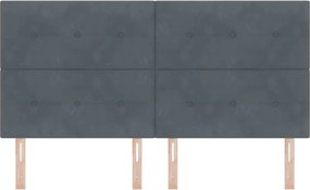 vidaXL Κεφαλάρι με κεφαλάρι Σκούρο Γκρι 180 cm Τεχνητό Δέρμα