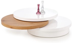 MICHELLE c. table, color: white / golden oak DIOMMI V-CH-MICHELLE-LAW-DĄB_ZŁOTY