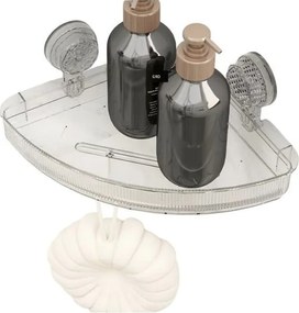 Επιτοίχιο γωνιακό ράφι μπάνιου πλαστικό - 4105 - 718561