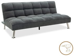 Καναπές - Kρεβάτι Rebel 3θέσιος Ύφασμα Ανθρακί 189x92x82 εκ. 189x92x82 εκ.