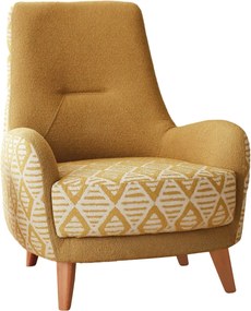 Πολυθρόνα Κίτρινο AZTEK 88x75x95