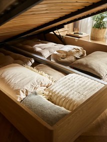 Επενδυμένο κρεβάτι Well III-Καφέ-180 x 200