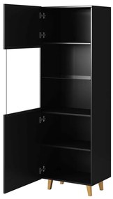 PAFOS Standing cabinet black/black DIOMMI CAMA-PAFOS-WITRYNA-CZ/CZ