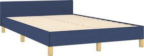 vidaXL Πλαίσιο κρεβατιού χωρίς στρώμα μπλε 120x200cm ύφασμα