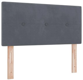 vidaXL Κρεβάτι με Ελατήρια και Στρώμα Μαύρο 100x200 εκ. Βελούδο