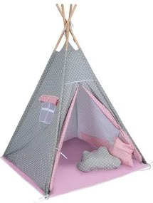 Σκηνή Baby Adventure Teepee Grey Pink Star