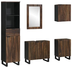 vidaXL Σετ Επίπλων Μπάνιου με συρτάρι 5 pcs Λευκό 38 x 33 x 160 εκ.