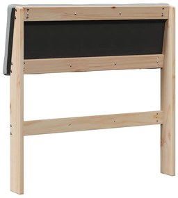 vidaXL Ταπετσαρισμένο κεφαλάρι Ανοιχτό γκρι 80 cm Στερεά ξυλεία πεύκου