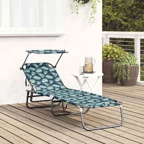 vidaXL Πτυσσόμενη ξαπλώστρα Πολύχρωμο 190 x 57 x 81 εκ. oxford