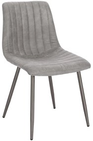 Καρέκλα Stripes 03-1118 48x56x80cm Grey