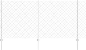 vidaXL Τεντώτο με στήριγμα Ασημί 1,2 x 25 m Ατσάλι