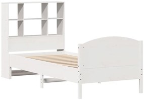 vidaXL Κρεβάτι Βιβλιοθήκη Χωρίς Στρώμα 90x200 εκ Μασίφ Ξύλο Πεύκου