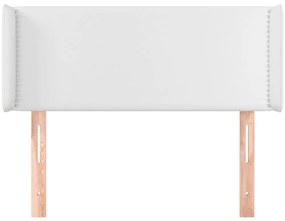 vidaXL Κεφαλάρι με Πτερύγια Λευκό 83x16x78/88 εκ. Συνθετικό Δέρμα