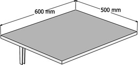 Τραπέζι Πτυσσόμενο Λευκό NUR 60x50x1,8