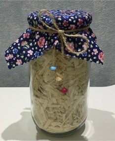 Stewehome Σετ υφασμάτινα καλύμματα καπακιών βάζων με κορδόνι δέσιμου και χάντρες Λευκό