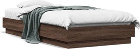 vidaXL Πλαίσιο Κρεβατιού Χωρ. Στρώμα Καφέ Δρυς 75x190εκ Επεξ. Ξύλο