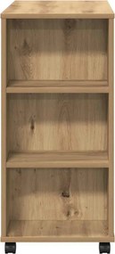 vidaXL Ντουλάπι Τροχήλατο Αρτισιανή Δρυς 60x35x75 εκ. Επεξεργ. Ξύλο