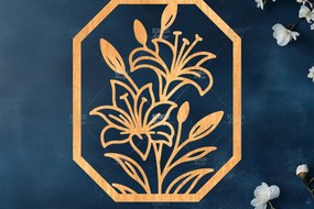 Intra απο ξύλο plywood 3mm-4mm πάχος – Wall Art Floral Πλαίσιο Δίασταση 40x30 cm INTRAFABR-125094922