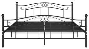 vidaXL Πλαίσιο Κρεβατιού Μαύρο 160 x 200 εκ. Μεταλλικό