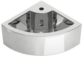 vidaXL Νιπτήρας με Οπή Υπερχείλισης Ασημί 45 x 32 x 12,5 εκ. Κεραμικός
