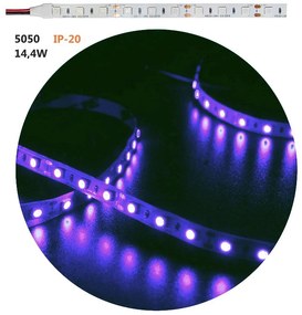 Adeleq Ταινία Led 5 Μέτρα 12Vdc 14.4W Και 60Led Ανά Μέτρο Ip20 Rgb 30-3412901