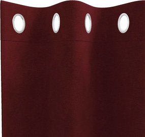vidaXL Κουρτίνες συσκότισης 2 pcs Κόκκινο 140 x 225 cm Βελούδο