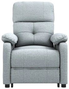 vidaXL Πολυθρόνα με Ανύψωση Ανοιχτό Γκρι Υφασμάτινη