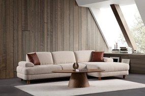 Corner Sofa-Bed Nice L Corner Right - Cream Cream