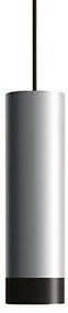 Κρεμαστό Φωτιστικό Οροφής LED 8W Dimmable 3000K IP40 Tubotto Zafferano -LTO0130-Μαύρο-Ασημί LTO0130