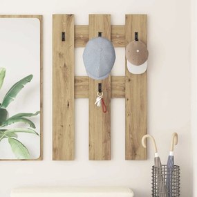 vidaXL Τοίχου Κρεμάστρα Artisan Oak 65 x 3 x 100 εκ.