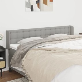 vidaXL Κεφαλάρι με Πτερύγια Ανοιχτό Γκρι 183x16x78/88 εκ. Υφασμάτινο