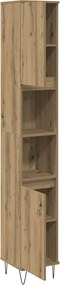 vidaXL Ντουλάπι μπάνιου Δρυς τεχνίτης 30x30x190 cm Κατασκευασμένο ξύλο