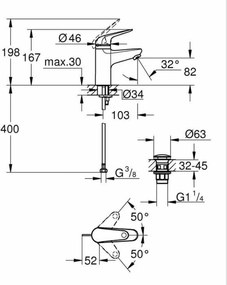 Μονή λαβή βρύση Grohe