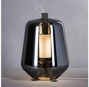 Επιτραπέζιο Φωτιστικό LED 13W Dimmer Φυσητό Γυαλί Μέταλλο Μαύρο Luisa T3 Prandina-1C50000313507-Ασημί 1C50000313507
