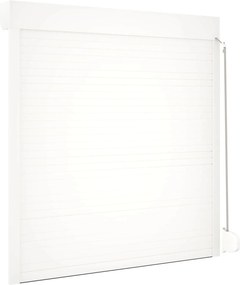 vidaXL Ρολό εισόδου Λευκός 130 x 140 cm Αλουμίνιο και Πολυουρεθάνη