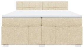 ΚΡΕΒΑΤΙ BOXSPRING ΜΕ ΣΤΡΩΜΑ ΚΡΕΜ 200X200 ΕΚ. ΥΦΑΣΜΑΤΙΝΟ 3287180