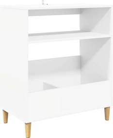 vidaXL Βάση πικάπ Λευκό 71 x 39,5 x 83 εκ. Επεξεργασμένο Ξύλο