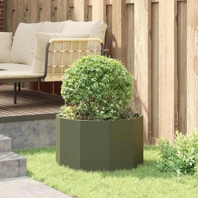 vidaXL Γλάστρα Ελιά Πράσινη 60 x 60 x 35 cm Ατσάλι