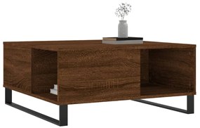 vidaXL Τραπεζάκι Σαλονιού Καφέ Δρυς 80x80x36,5 εκ. Επεξεργασμένο Ξύλο