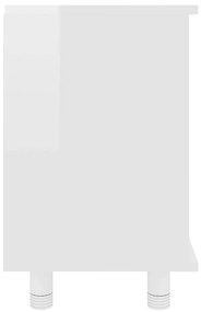 vidaXL Ντουλάπι Νιπτήρα Γυαλιστερό Λευκό 60x32x53,5 εκ. Επεξ. Ξύλο