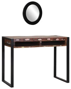 vidaXL Καθρέφτης Βεντάλια Πολύχρωμο 100x50x75 εκ. Συμπαγές Ξύλο Ανακυκλωμένο