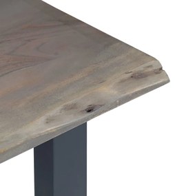 vidaXL Τραπέζι Κονσόλα Γκρι 115x35x76 εκ. Μασίφ Ξύλο Ακακίας / Σίδηρο