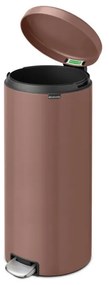 Κάδος με πεντάλ Brabantia NewIcon 1008853, 30 l, Εύκολο κλείσιμο, Αντιολισθητική βάση, Σατινέ φινίρισμα, Καφέ