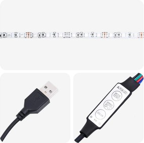 vidaXL Κρεβάτι με φωτισμό LED Μαύρη Δρυς 80 x 200 cm