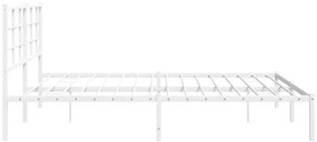 vidaXL Πλαίσιο Κρεβατιού με Κεφαλάρι Λευκό 180x200 εκ. Μεταλλικό